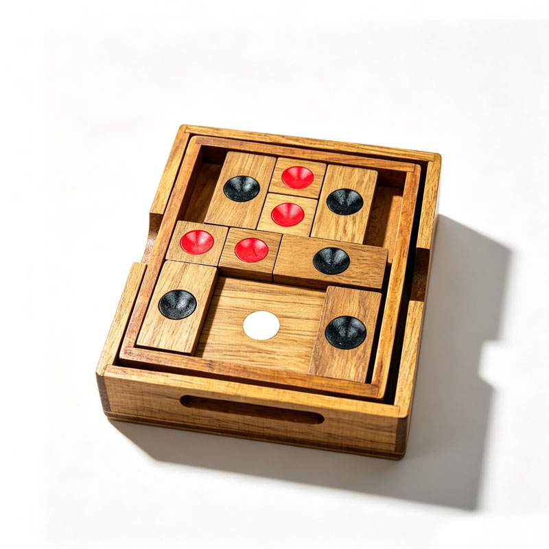 3D Wooden Mechanical Puzzle Marble Run - Classical HuaRongDao Puzzle Sliding Block Puzzles