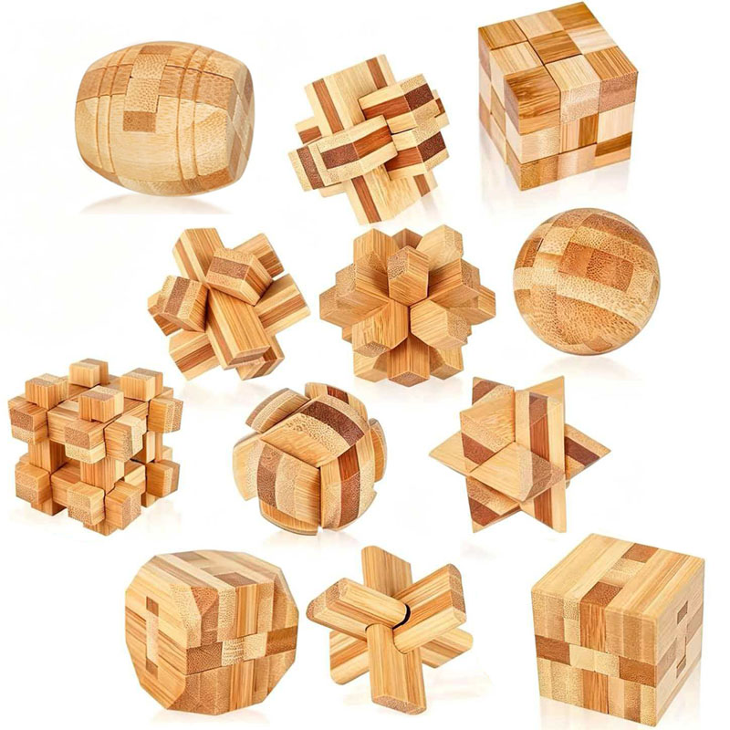 3D Wooden Mechanical Puzzle Marble Run - NEW 4.5CM Lu Ban Lock Puzzle