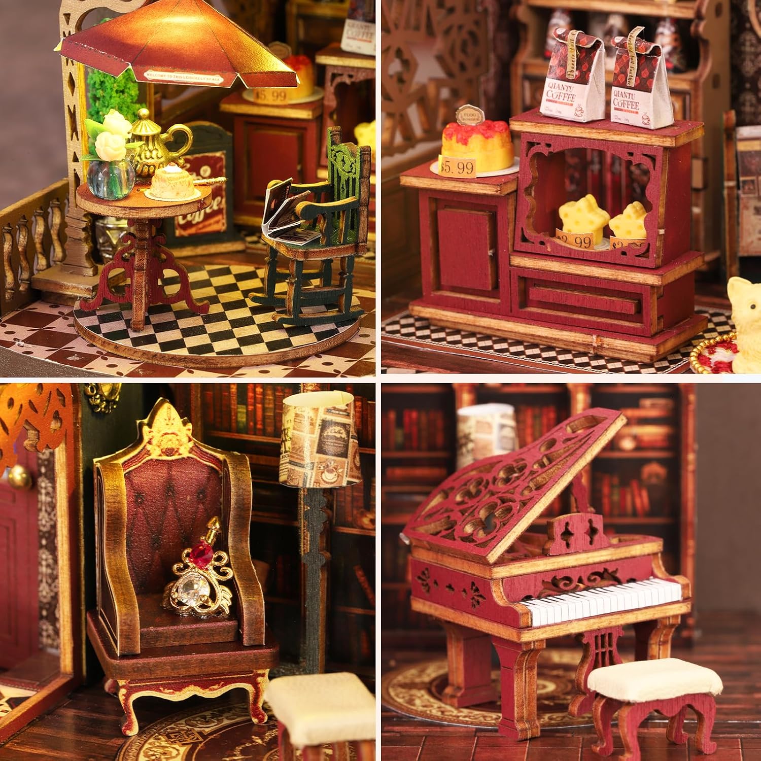 DIY Miniature House Kit - 3D W - Miniature Led Light Kit For Dollhouse 评论和价格