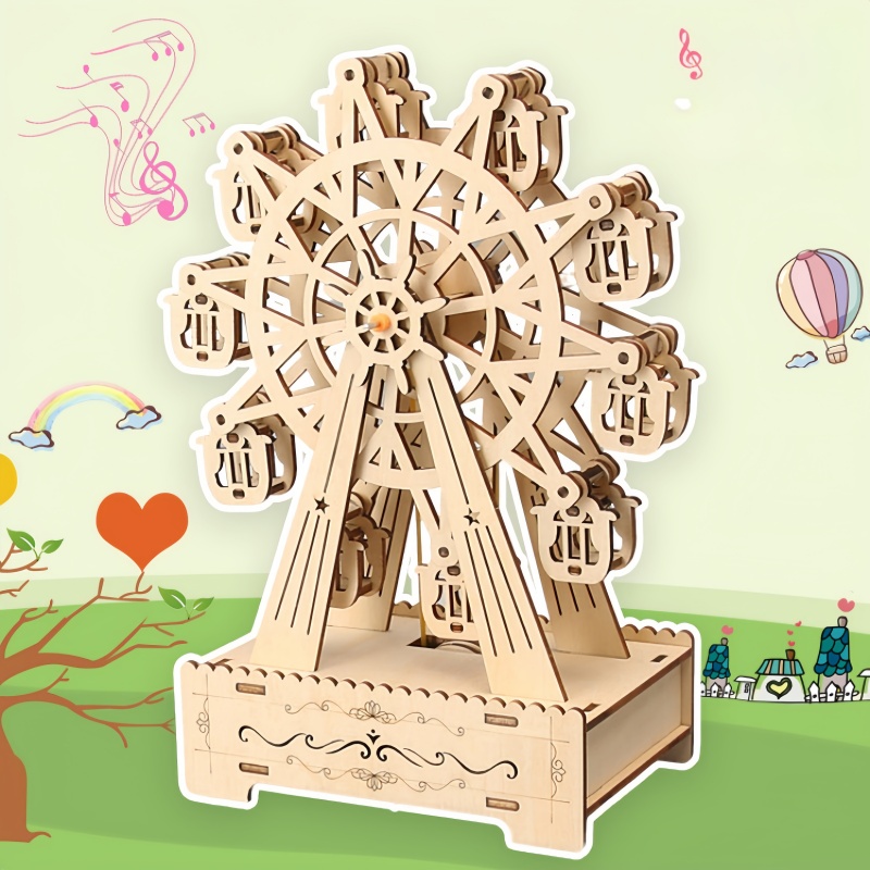 3D Wooden Puzzles Rotatable Fe - 3D Wooden Mechanical Puzzle Marble Run 评论和价格