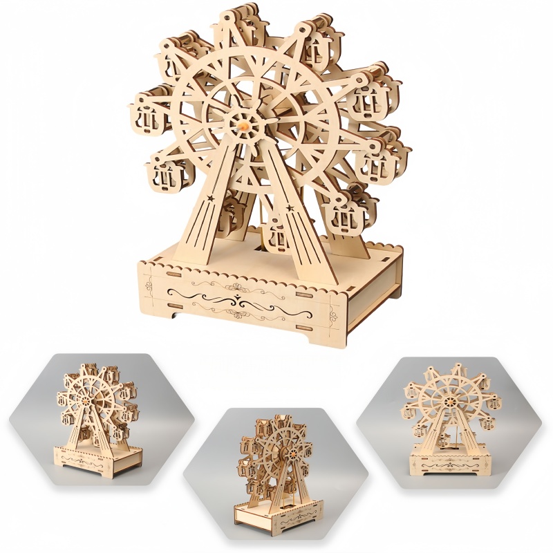 3D Wooden Puzzles Rotatable Fe - 3D Wooden Mechanical Puzzle Marble Run 评论和价格