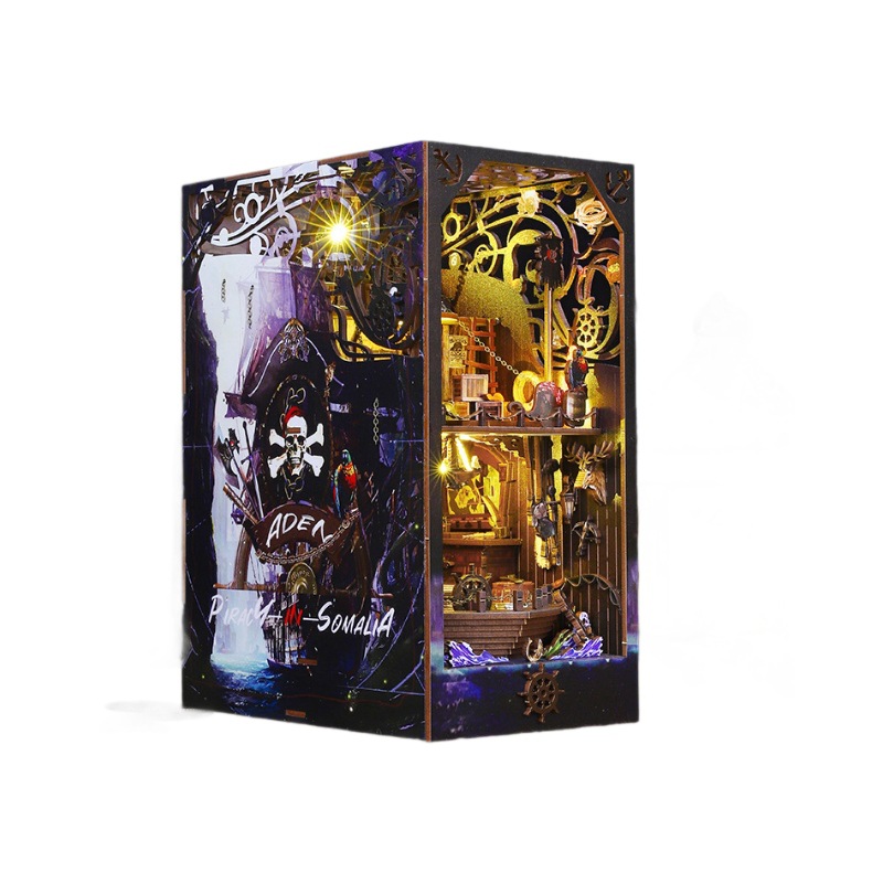 2014 DIY Book Nook Doll House  - Diy Miniature Dollhouse Kit Book Nook 评论和价格
