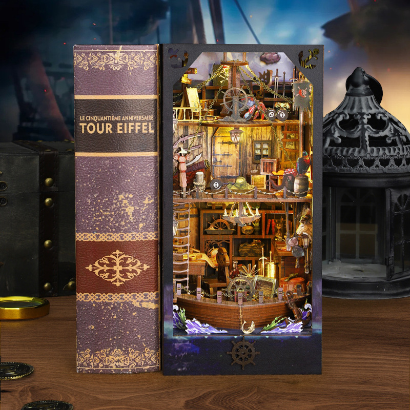 2014 DIY Book Nook Doll House  - Diy Miniature Dollhouse Kit Book Nook 评论和价格