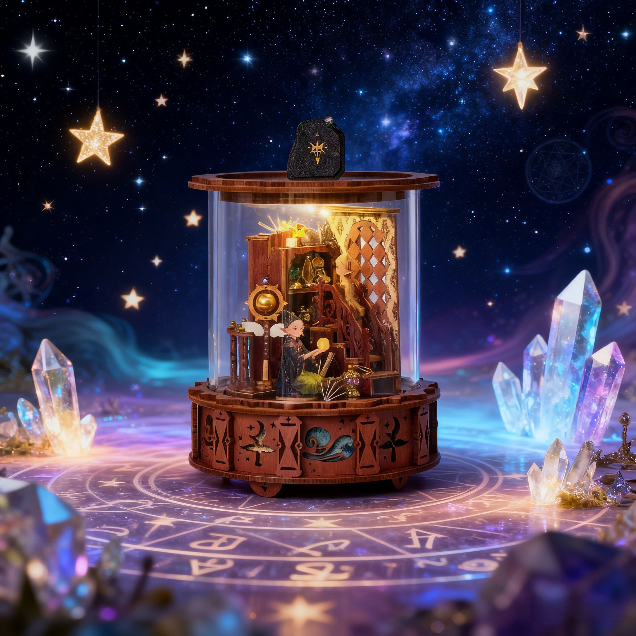 Magic Music Box 360° Visible L - Music Box Wooden 3D Puzzle Rotating 评论和价格
