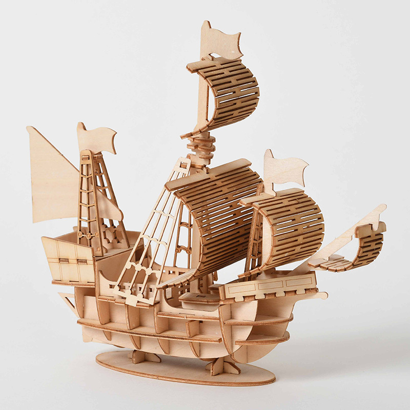 3D Wooden Puzzle DIY Kit - Las - Laser Cut Wooden Model Kit Assembly 评论和价格