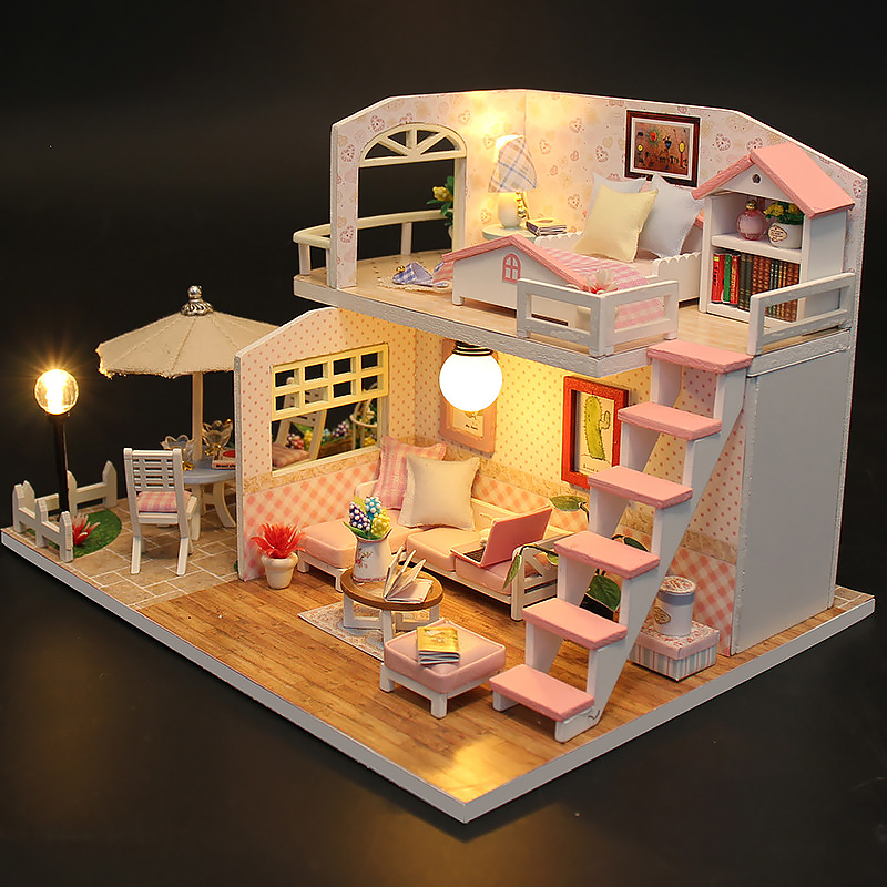 3D Puzzle Building Model Kit W - Miniature Led Light Kit For Dollhouse 评论和价格
