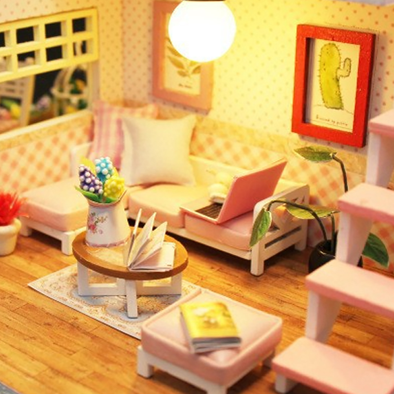3D Puzzle Building Model Kit W - Miniature Led Light Kit For Dollhouse 评论和价格