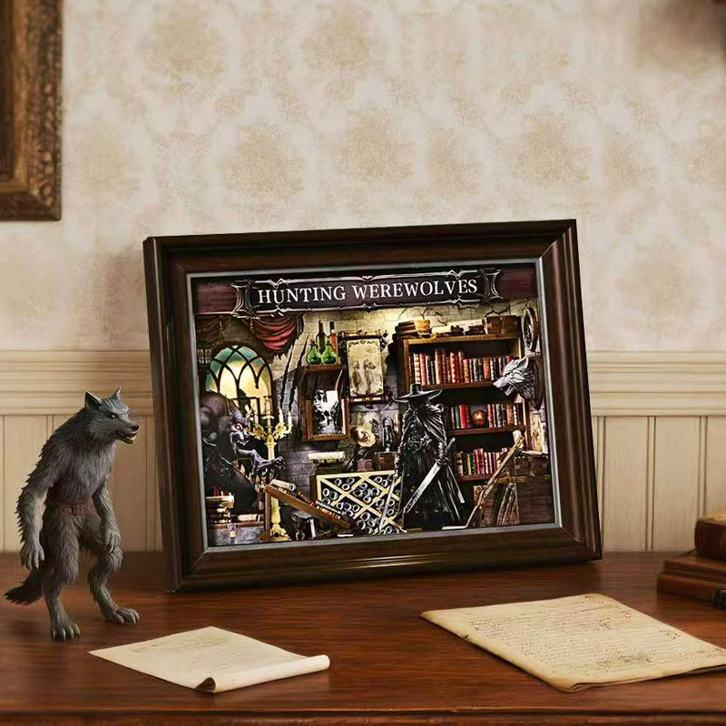 DIY 3D Wooden Book Nook Kit Mi - Miniature Led Light Kit For Dollhouse 评论和价格