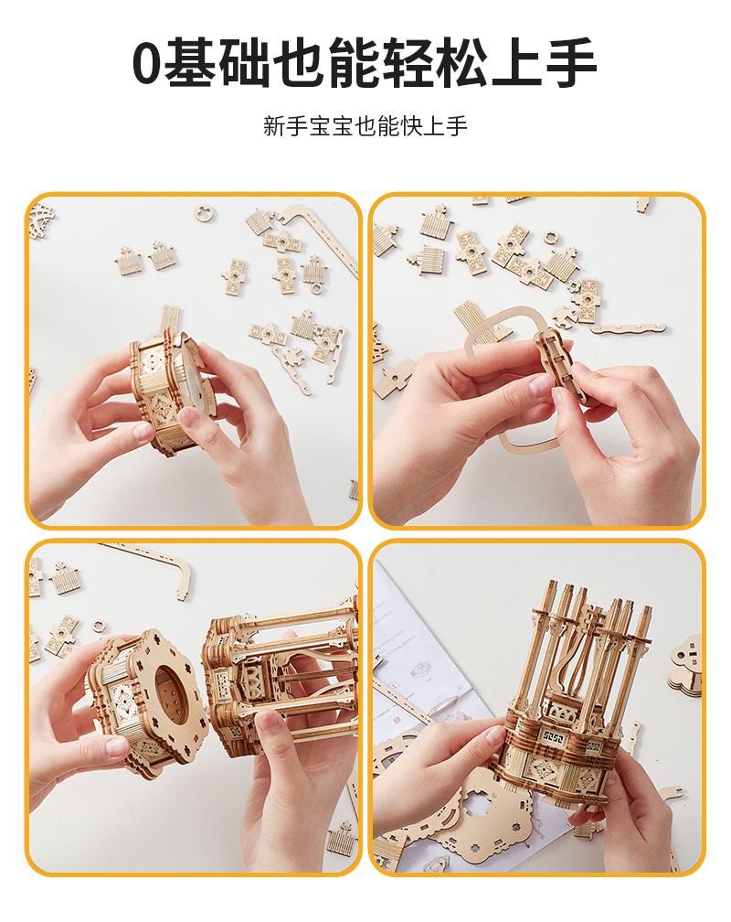 DIY Wooden Owl Pendulum Clock  - Wooden Clock Puzzle Mechanical Pendulum 评论和价格