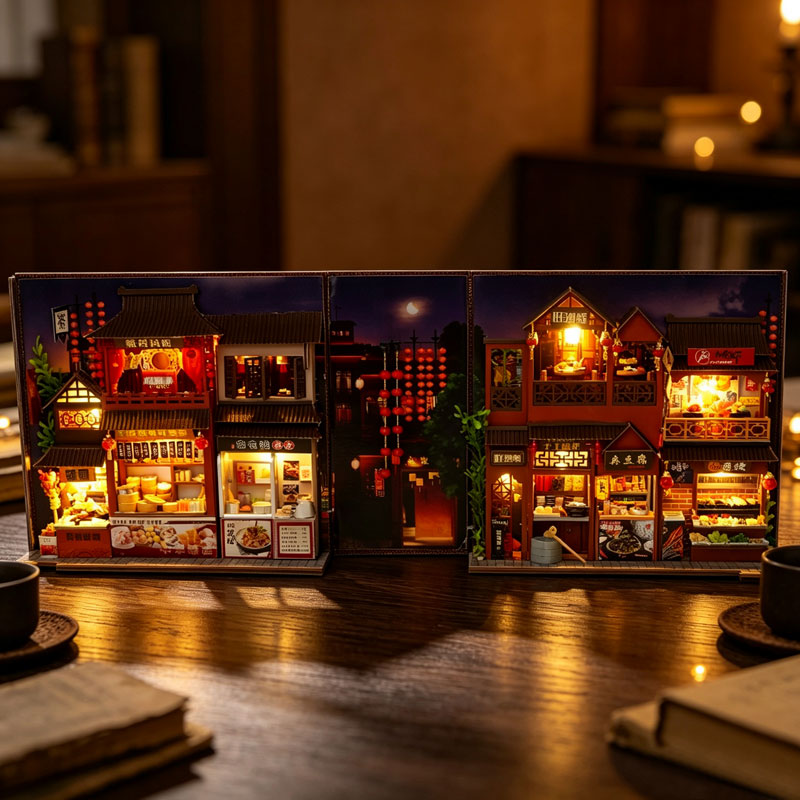 Diy Book Nook Doll House Minia - Diy Miniature Dollhouse Kit Book Nook 评论和价格