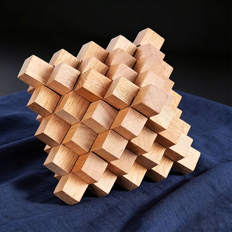 Difficult LuBan Lock Pineapple - 3D Wooden Mechanical Puzzle Marble Run 评论和价格