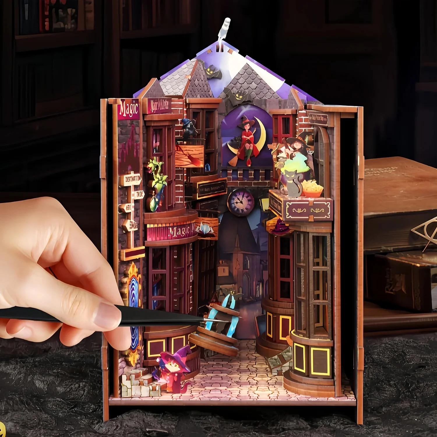 DIY Book Nook Shelf Insert Kit - Book Nook Shelf Insert Alley Diy 评论和价格