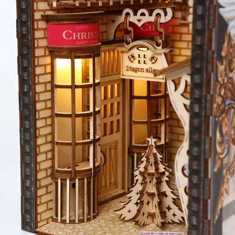 New Creative DIY Wooden Book N - Book Nook Shelf Insert Alley Diy 评论和价格