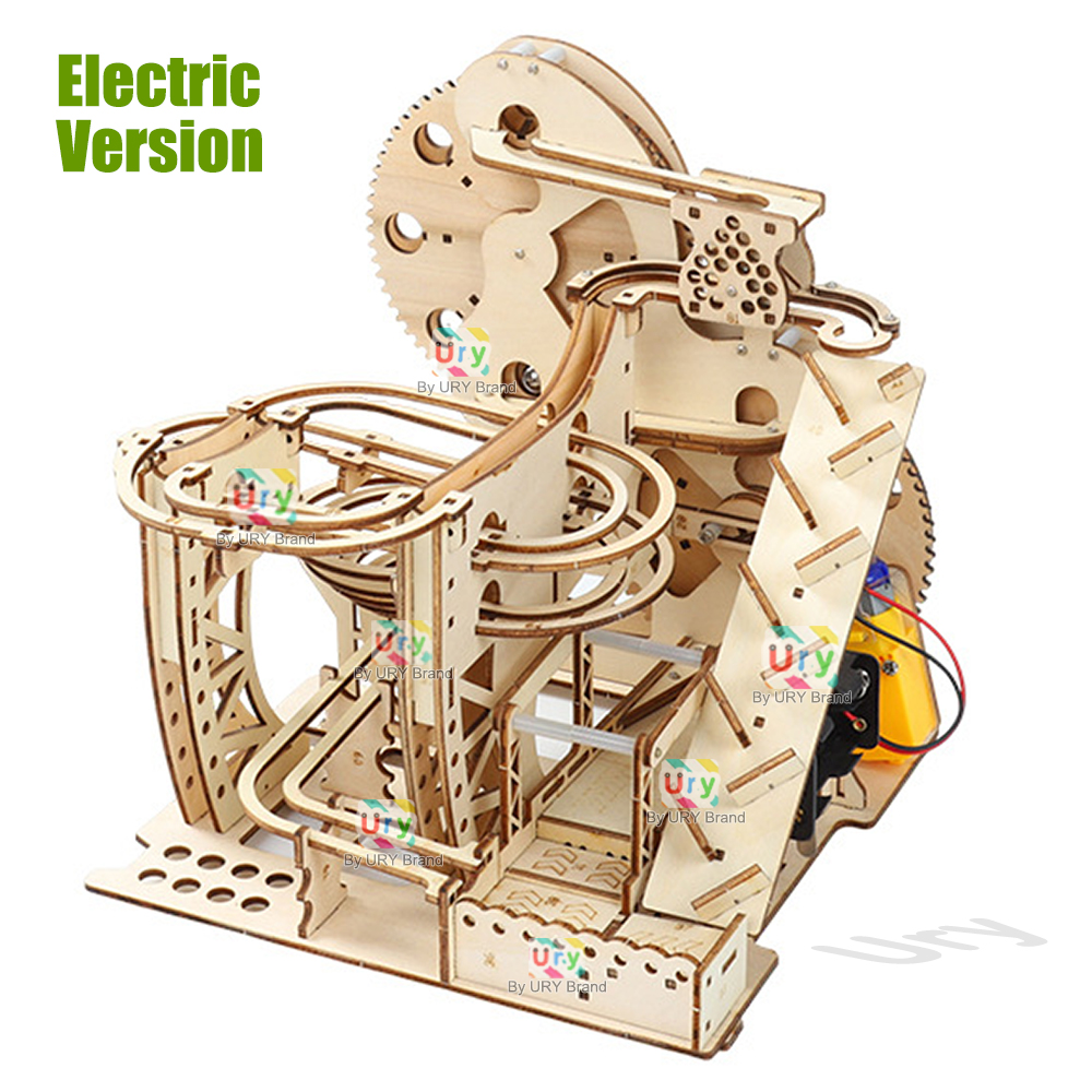 Ury 3D Wooden Puzzle Marble Ru - 3D Wooden Mechanical Puzzle Marble Run 评论和价格