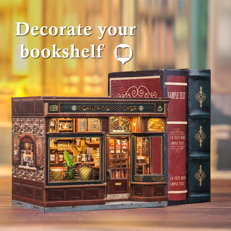 CUTEBEE Wooden Book Nook Dollh - Diy Miniature Dollhouse Kit Book Nook 评论和价格