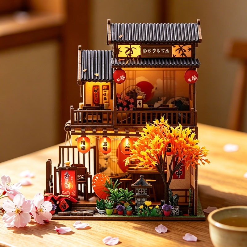Japanese Izakaya Sushi Restaur - Miniature Led Light Kit For Dollhouse 评论和价格