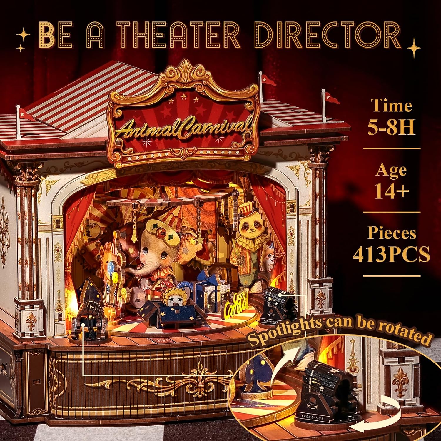 3D Wooden Puzzles Music Box -  - Music Box Wooden 3D Puzzle Rotating 评论和价格