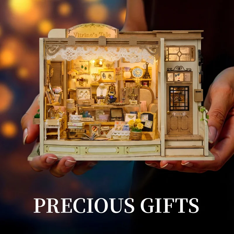 DIY Wooden Jewelry Store Casa  - Miniature Led Light Kit For Dollhouse 评论和价格