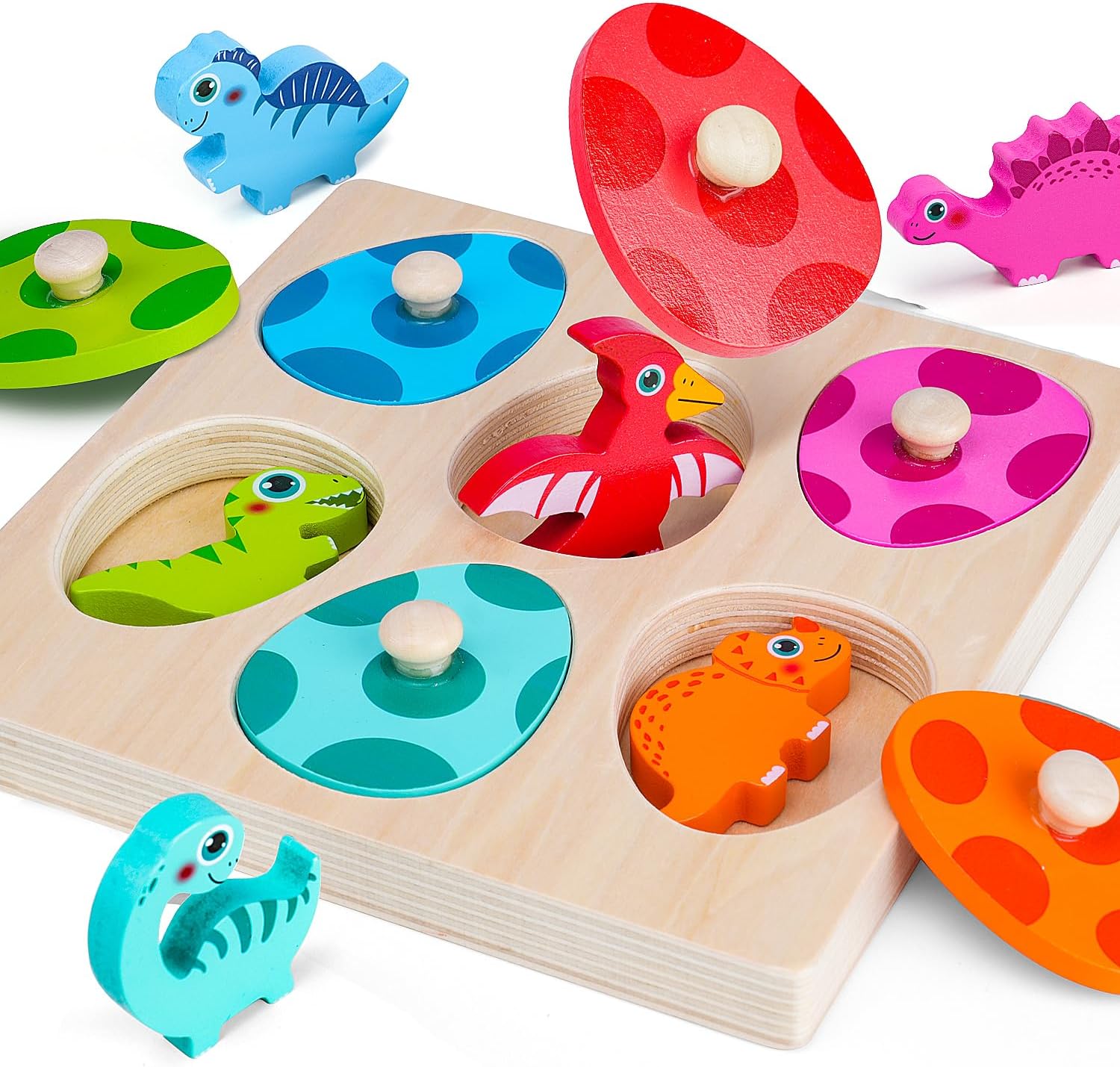 Wooden Dinosaur Jigsaw Puzzle  - 3D Wooden Mechanical Puzzle Marble Run 评论和价格